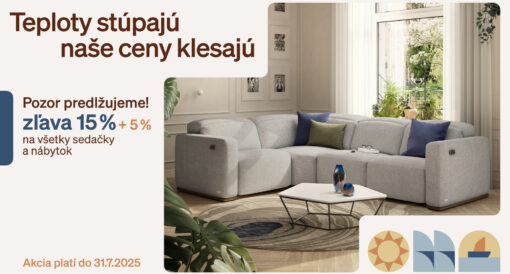 TEPLOTY STÚPAJÚ, NAŠE CENY KLESAJÚ EŠTE VIAC! ZĽAVA 20% – LEN DO KONCA JÚLA!